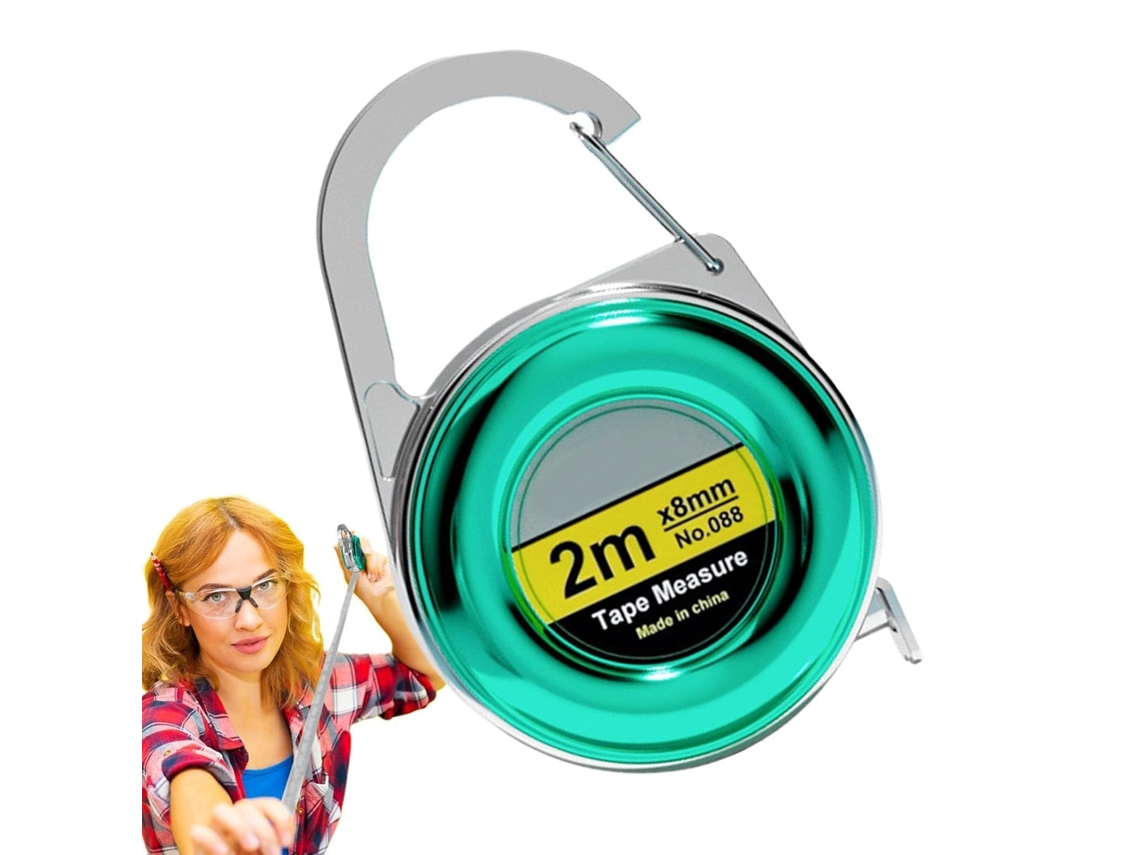 Fita Métrica Corporal, Fita Métrica Portátil Para Costura, Fita Métrica De Bolso Para Roupas Com Clipe Chaves, Ideal