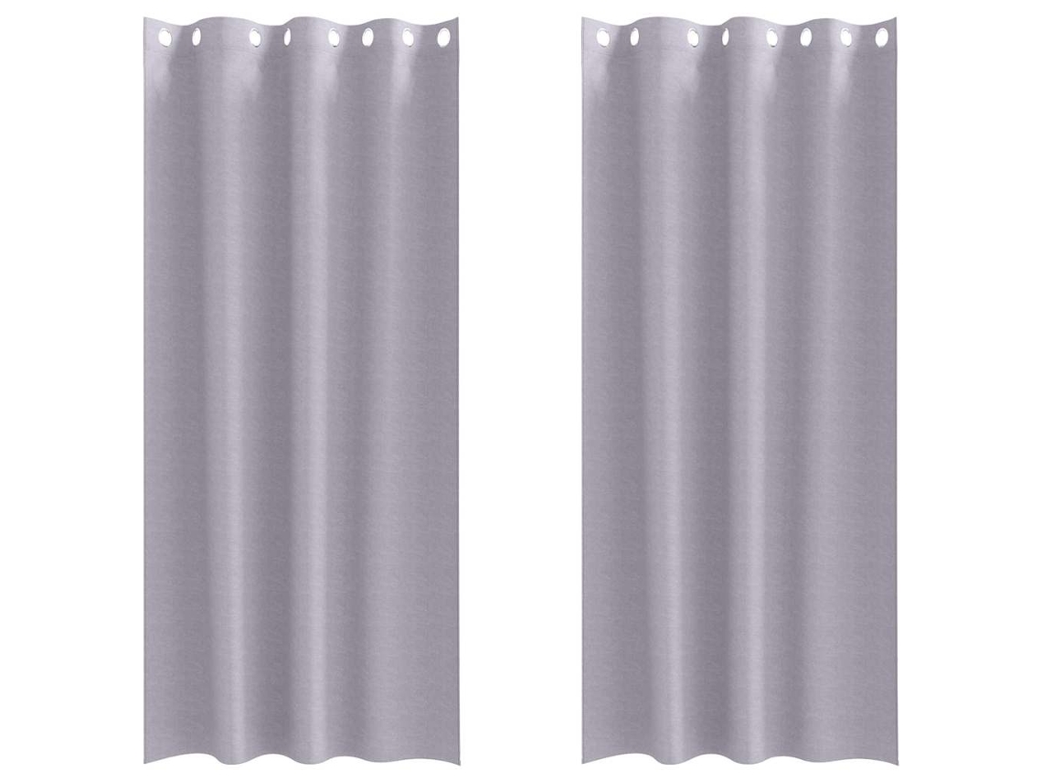 Maison Exclusive - Cortinas Blackout Com Argolas 2 Pcs Cinza Metálico 225 X 140 Cm