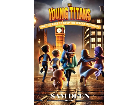Livro The 6 Young Titans And the Race to Stop the Wacky Scientist de Sam Deen (Inglês)