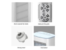 Ventilador De Ar Frio Laxiscreed Com Três Velocidades E Tanque De 200ml Para Maior Frescura