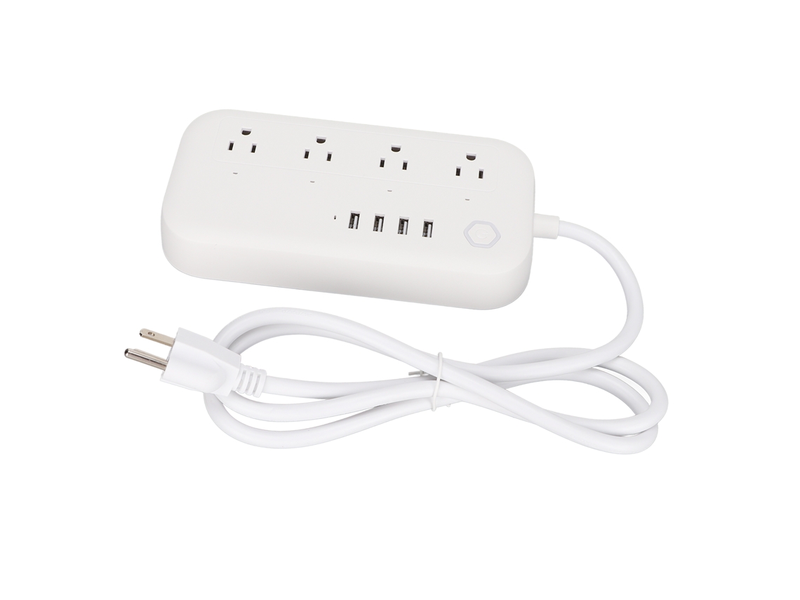 Aetheria barramento de Energia Inteligente 4 Tomadas 4 Portas Usb Carregamento Rápido Timer Proteção Contra Surtos