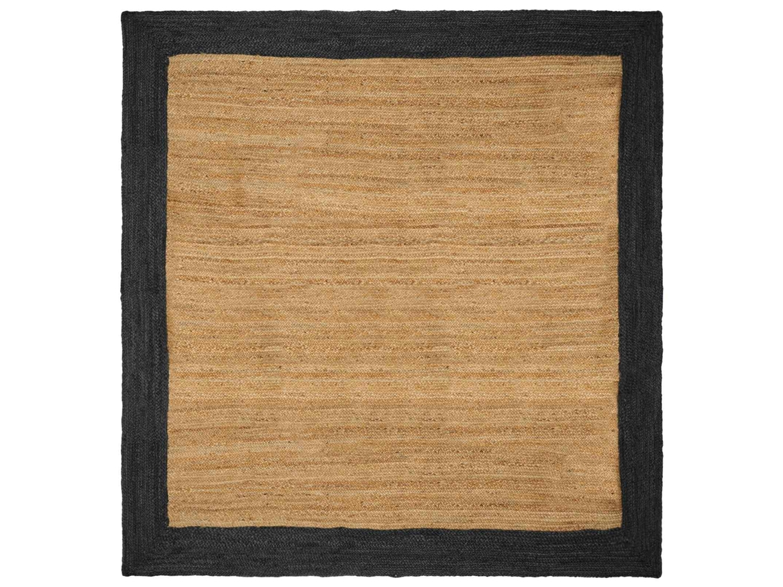 Conjunto 1 Tapete Moderno Vidaxl Cinzento Escuro Juta (200 X 200 Cm)
