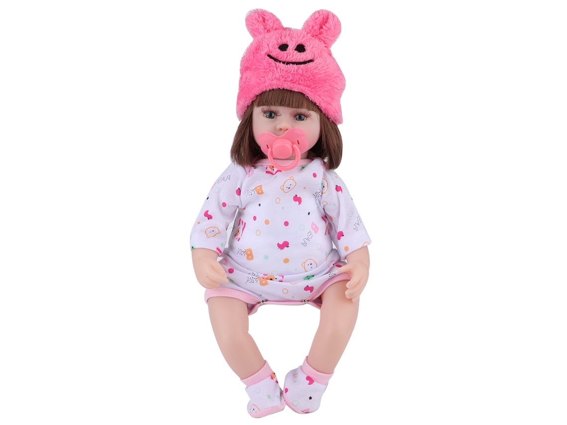 Ats muñecas Reborn Bebés de Vinilo Cuerpo Completo Realistas para Niños Regalo Rojo Rosa
