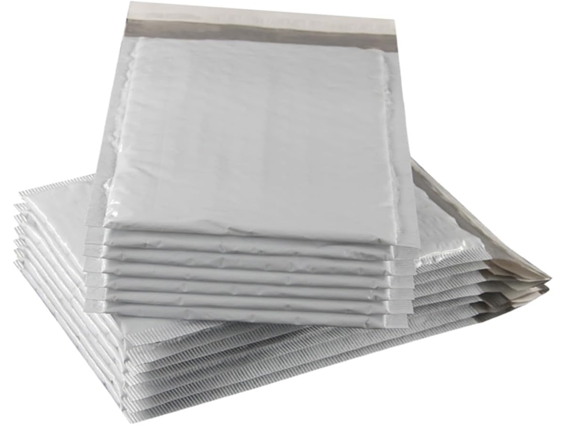 Conjunto de 50 Sacos Envio Autoadesivos Cinza Alipis, Envelopes para Envio, Práticos Resistente