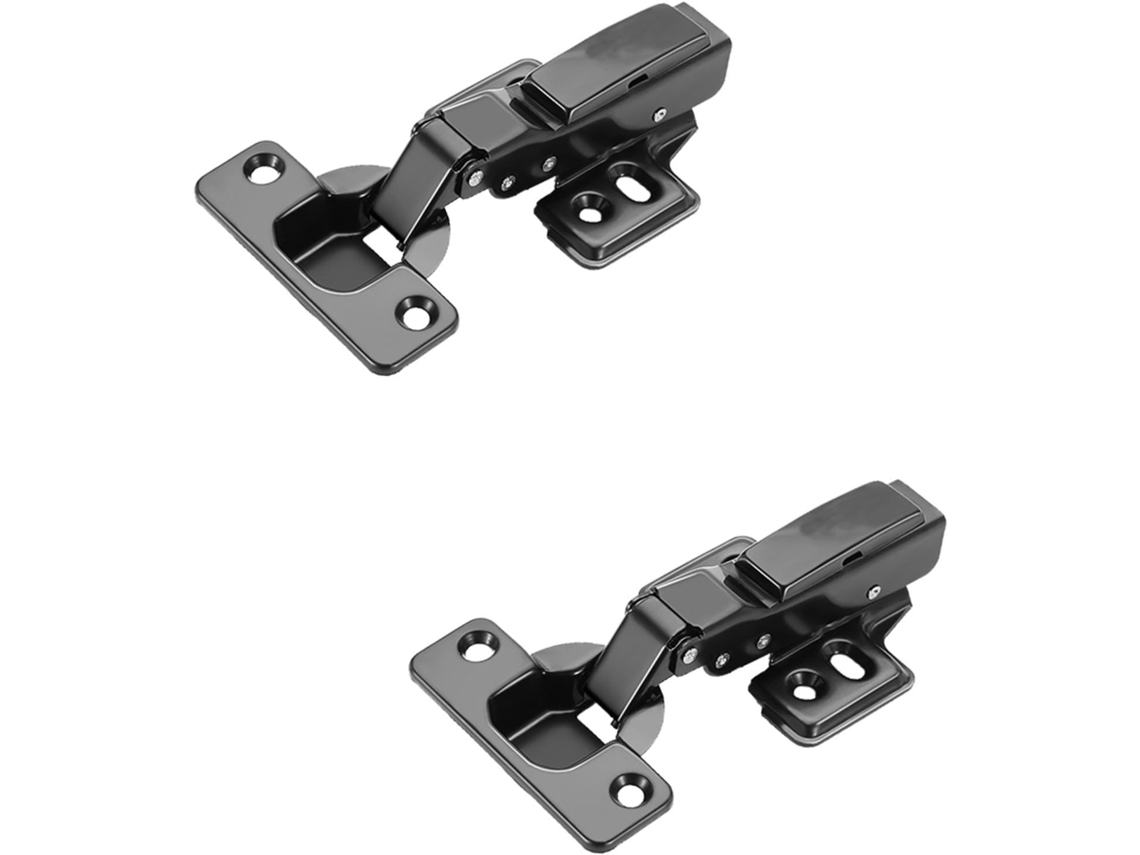 2 De Aço Para Porta Armário, Móveis, Pretas, Com Função Suave