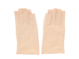 Luvas Anti-uv Para Manicure Com Proteção Solar Dedo Médio Cuidado Da Pele Bege