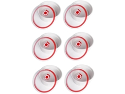 Conjunto De 6 Ramequins Com Tampa, 240 Ml , Em Porcelana Branca Soprada Cor Creme Queimado, Xí Gokoco (8 Oz)