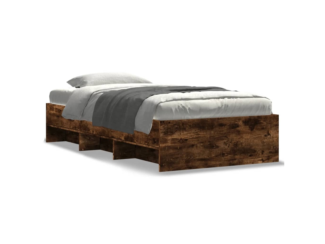 Bed Frame, Bed Frames Vidaxl Marrom Madeira Processada (100 X 200 Cm)