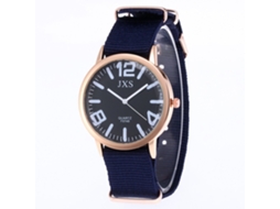 Reloj De Pulsera De Cuarzo Con Correa De Nylon Para Mujer Y Hombre J56 Azul