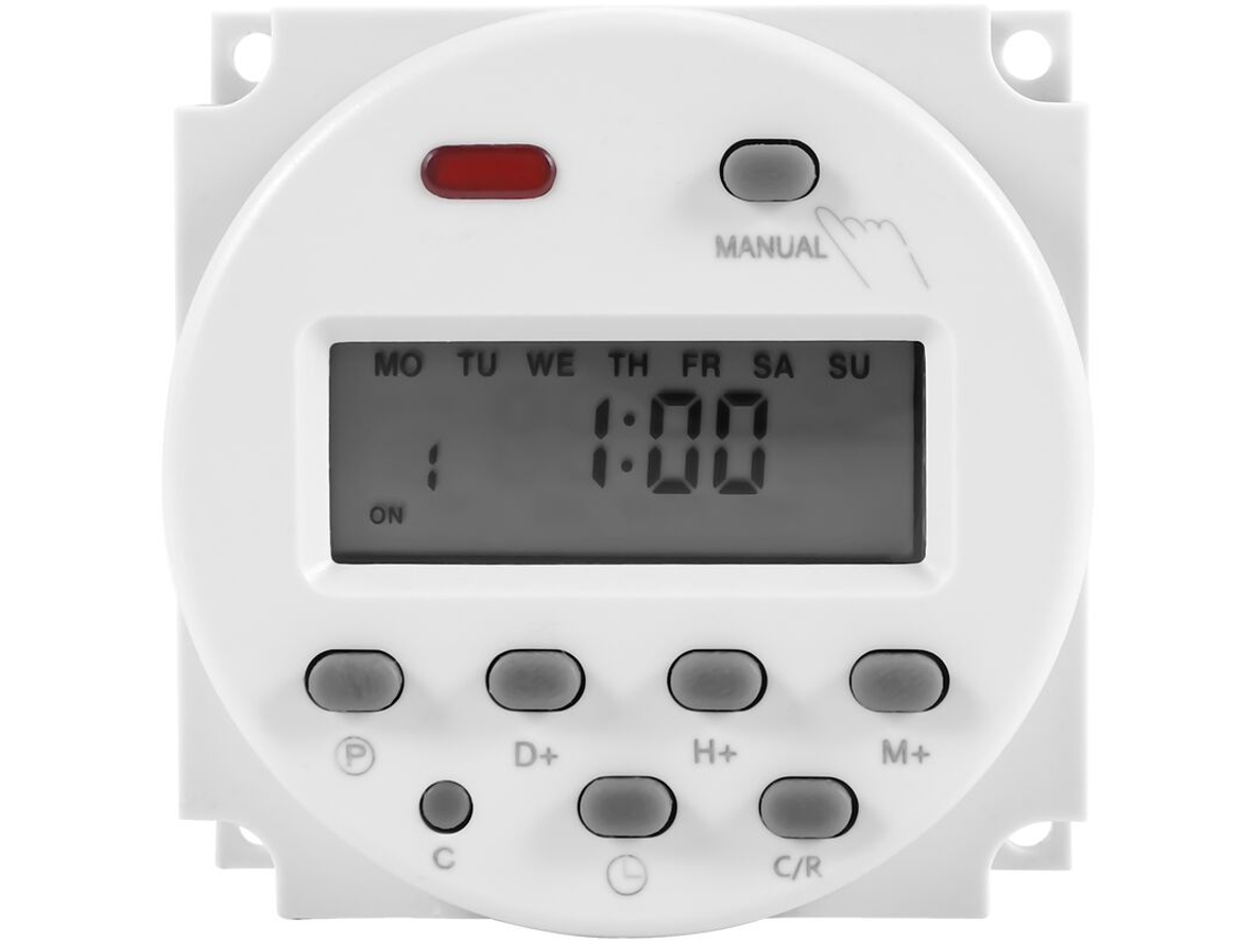 Temporizador digital programável com relé de tempo, 12v 16a BRILVIBERA