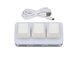 Teclado de jogos mini com 3 teclas, iluminação RGB e suporte a macros EOOCOO