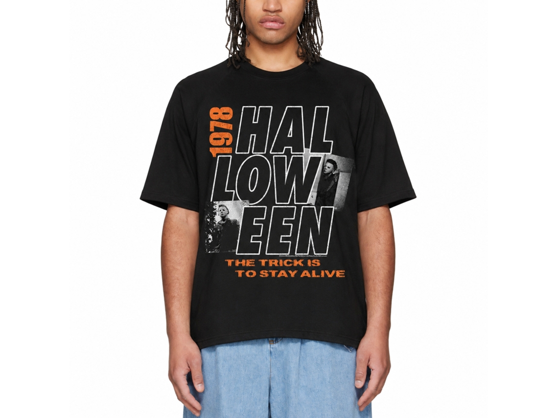 Rockinstone Halloween Movie Hollow Black Adult T-shirt Size:s