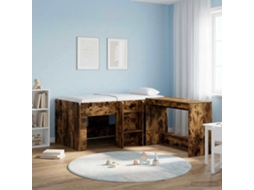 Vidaxl Cama Alta para Crianças Carvalho Fumado 163 X 101,1 X 68,5 Cm