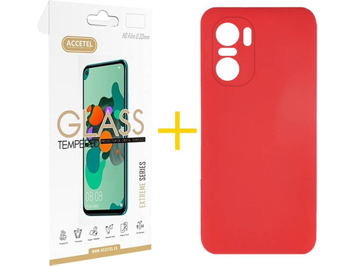 Capa + Película para Xiaomi MI 11I ACCETEL Vermelho