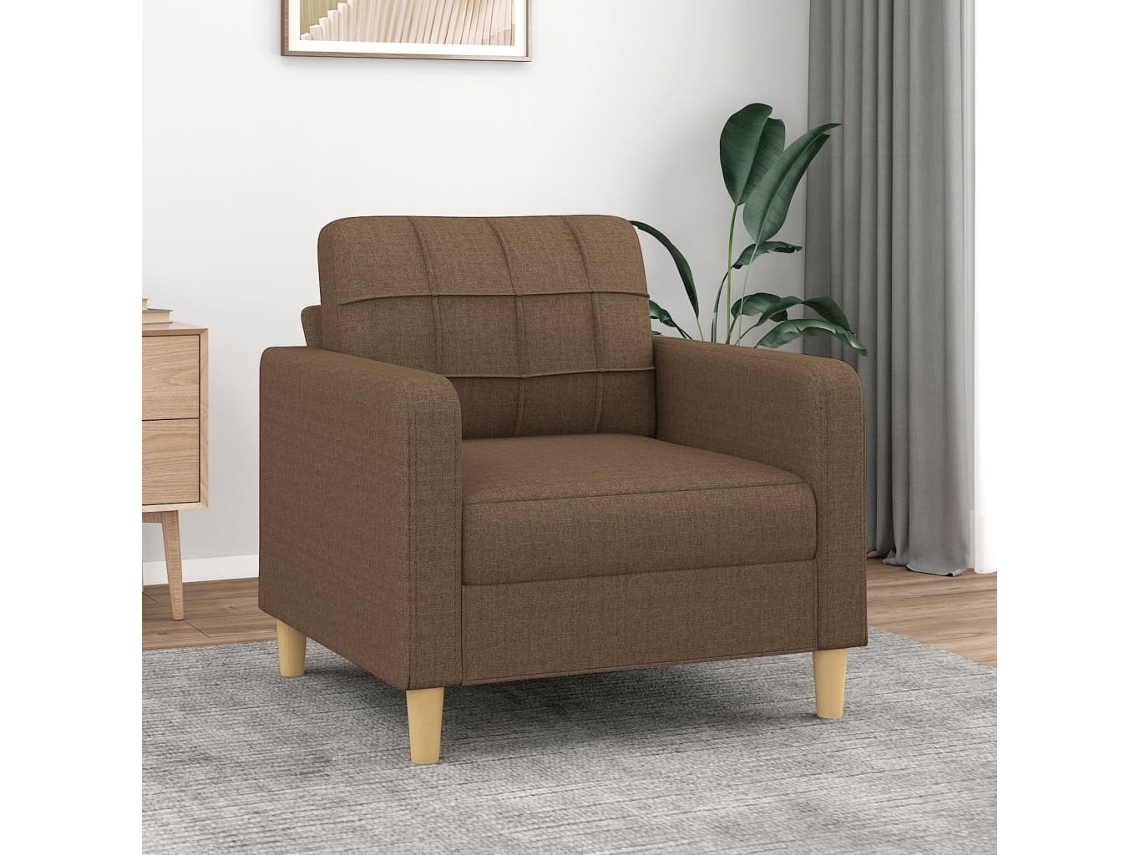 Poltrona 60 Cm Tecido Castanho Lovely Home