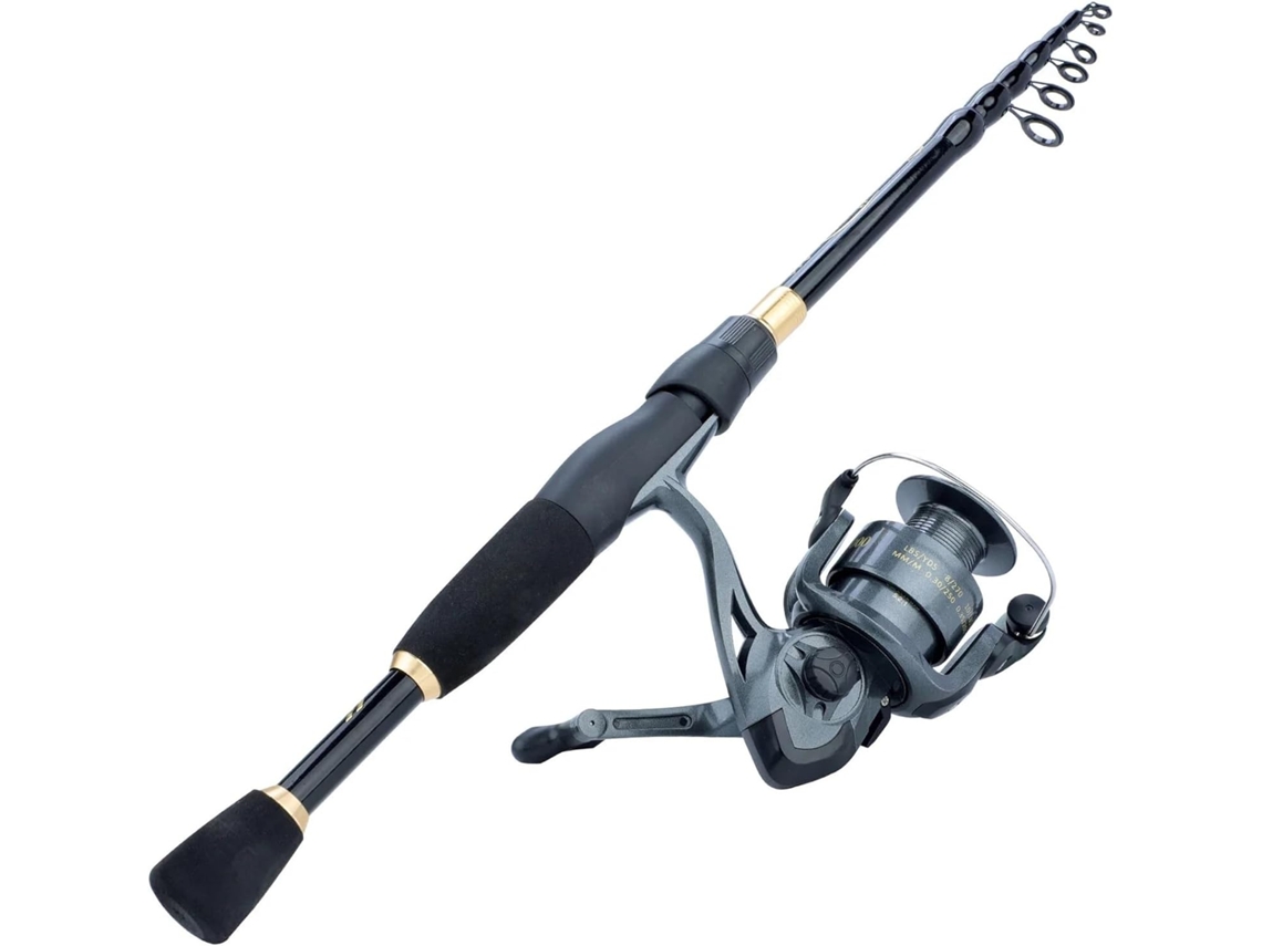 Vara de Pesca Iniciantes Experientes Resistente Durável Leve S/MARCA