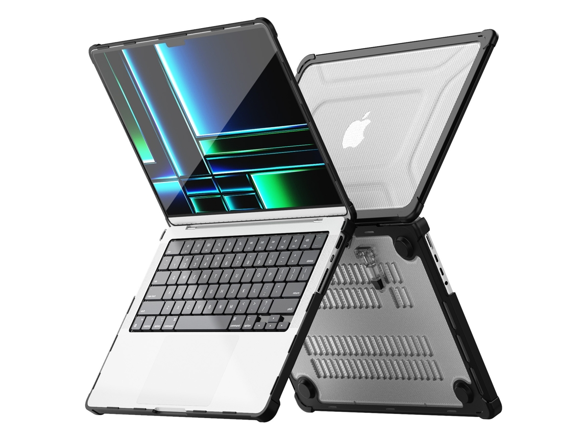 Capa Para Macbook Pro De 14 Polegadas (a3434/a3112/a2992/a2779) Com Encaixe Rígido, Acabamento Fosco, Preto Elysve