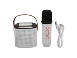 Caixa de Som para Karaokê EOOCOO (microfone Sem Fio com Luz Rgb)
