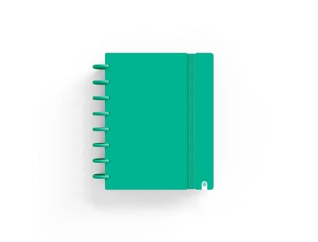 Caderno INGENIOX A5 Pautado 80Fl 100G Foam C/Elástico Verde 66025016