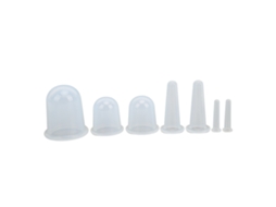 HYMNORA Conjunto De Ventosas Terapêuticas 7 Peças Em Silicone Alimentar Massagem Facial Mini Copos Transparentes Para Casa