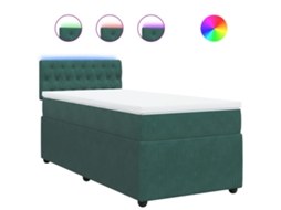 Box Spring Bed, Box Spring Beds Vidaxl Verde Veludo (80 X 200 Cm)