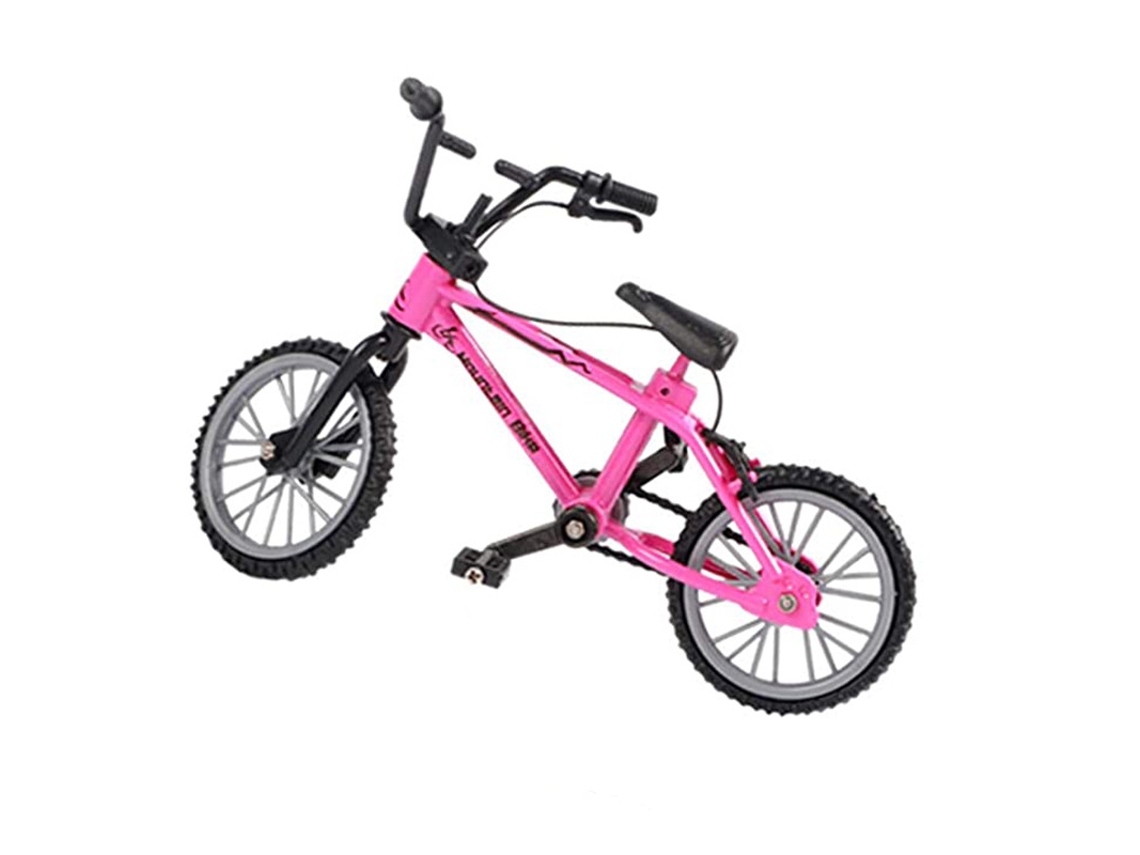 Bicicleta em Liga Metálica Mini, Bicicleta de Dedo Brinquedo YUYSAN 11x8cm Rosa