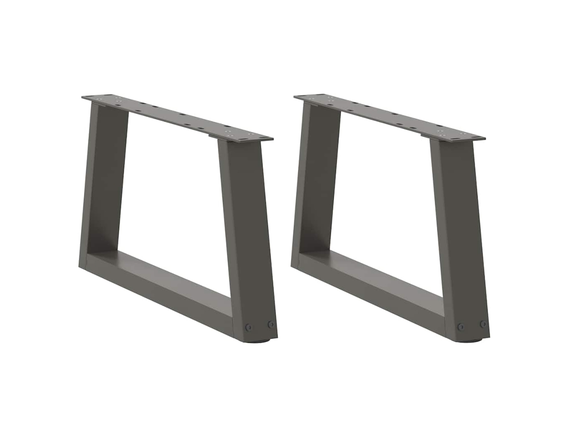 Vidaxl Pés Para Mesa De Centro Em V, 2 Peças, Antracite, 50x(30-31,3) Cm, Aço