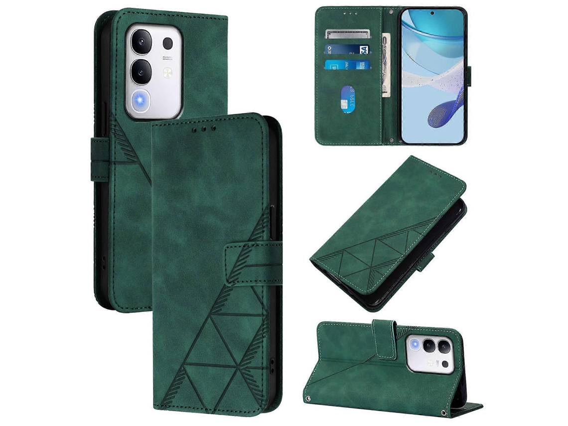 Capa De Celular De Couro Com Estampa 3d E Flip Crossbody