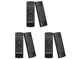 3 Mouses Sem Fio Mx3 Air Com Teclado Retroiluminado E Controle Remoto Inteligente 2.4g Rf Para Android Tv Box X96 Tx3 H96