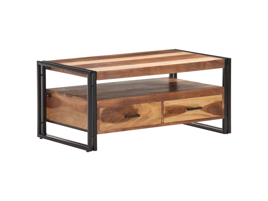 Vidaxl Mesa De Centro 100x55x45 Cm Madeira De Acácia Maciça