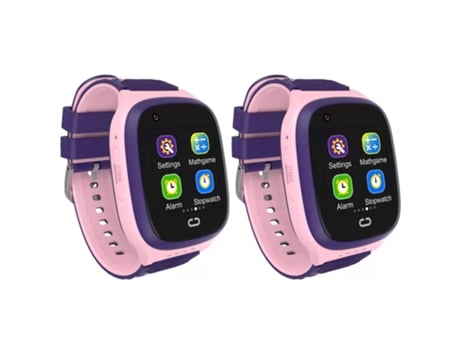 Smartwatch PETHUEL 4G Wifilbs Gps Sos Videochamada Alarme de Zona Notificação de Mensagem Controle Remoto Cerca Eletrônica Lt31 Rosa 2Pcs