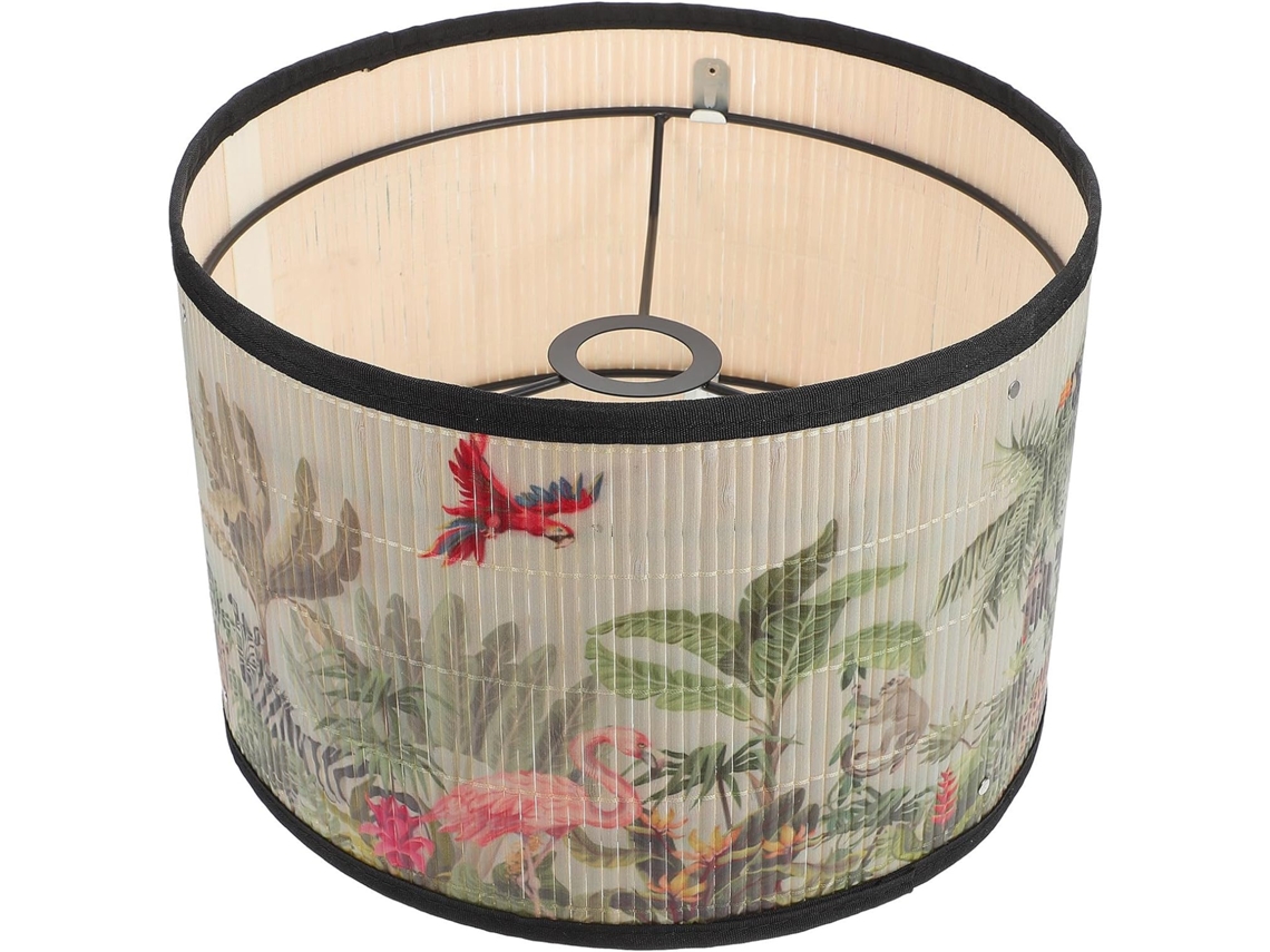 Lâmpada E27 com Estampa de Bambu para Abajures e Luminárias de Chão, com Cobertura Leve Compatível com Plafons. SFUSHOS