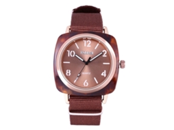 Reloj De Cuarzo Con Correa De Nylón 26cm Moda Simple Decoración De Mano Café