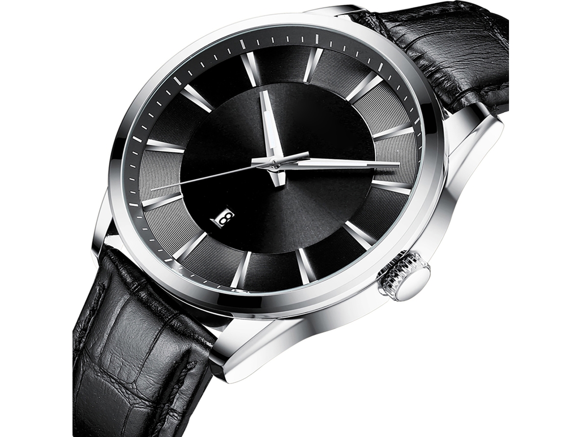 2026 relógio Masculino Curren 8365 de Quartzo com Pulseira de Couro e À Prova D'água