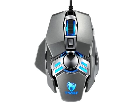 Rato Gaming T-WOLF V10 (6.400 dpi - Cinzento)