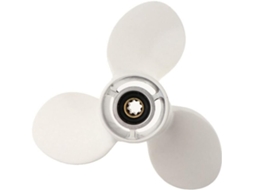Hélice Moonsun SFUSHOS para Motor de Barco 9,9 Hp e 15 Hp, Rosca 9 1/4 X 10, 3 Pás, 8 Estrias