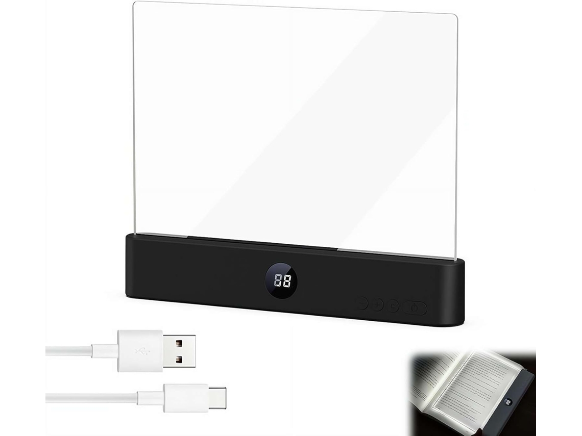 Luminária De Leitura Inteligente E Plana, Recarregável, Com Led Para