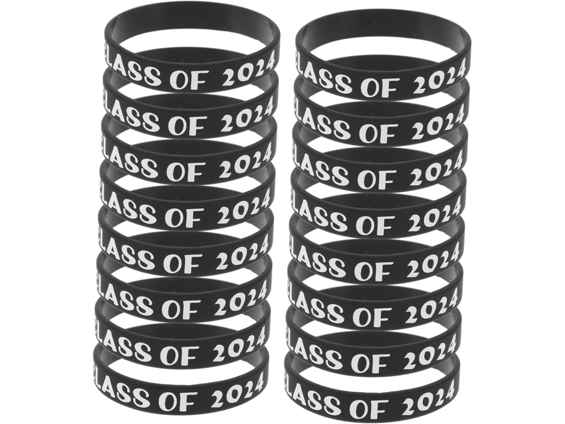 Pulseiras de silicone Tofficu para Turma 2024, pacote com 50 unidades, resistentes ao desgaste e elegantes.