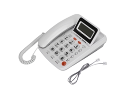 Telefone De Mesa Sem Fio Branco Para Casa