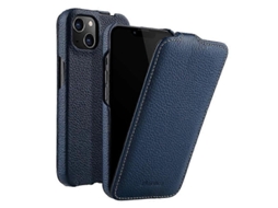 Capa de Celular YURU Melkco para iPhone 14, couro de vaca, flip, proteção, estilo café