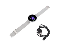 Pulseira Inteligente Z8 de aço prata, monitoramento de frequência cardíaca, à prova d'água EOOCOO