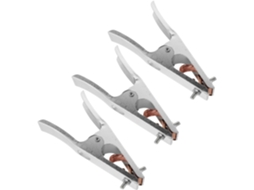Conjunto Topbathy com 3 Grampos de Aterramento para Soldadores, Proteção Máquinas Solda Cobre. Segurança