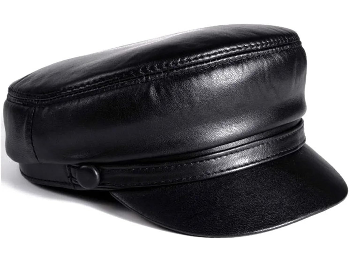 Boné de beisebol SFUSHOS, couro legítimo, vento