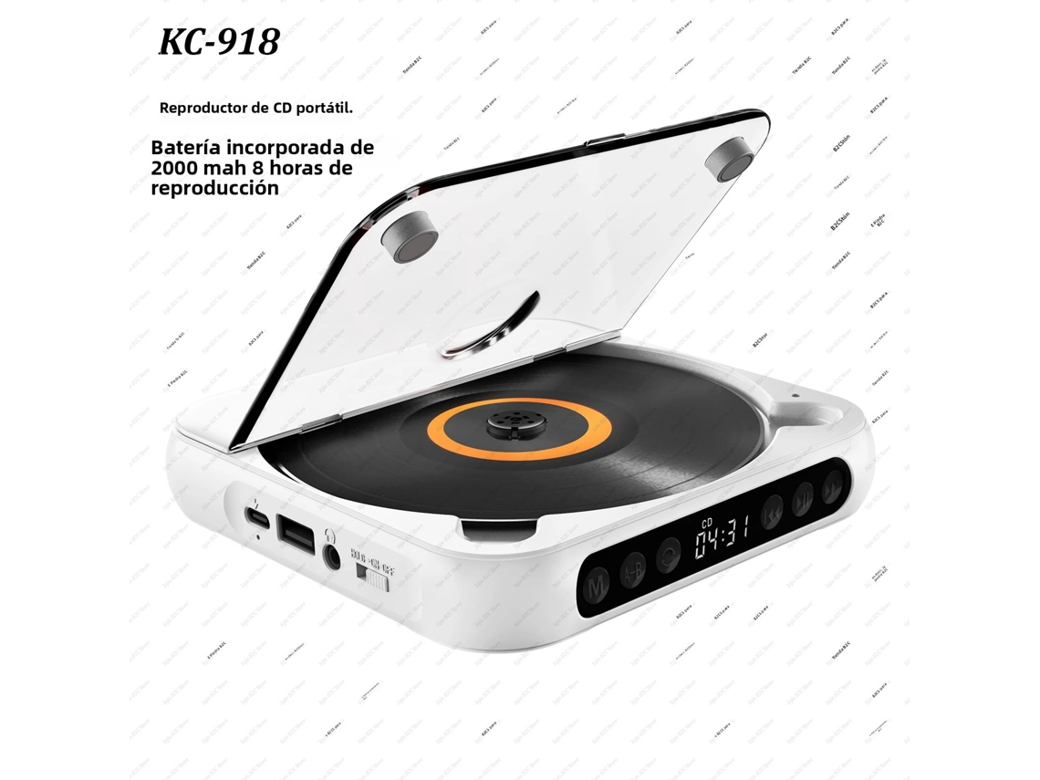 Leitor de Cd Portátil Kc 918 com Bluetooth MDUG