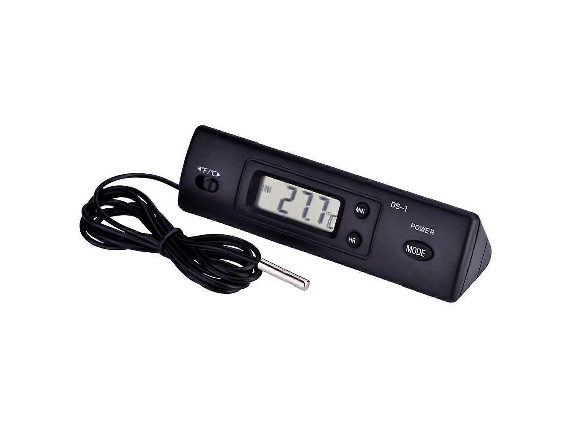 Termômetro Digital Com Display Lcd, Sensor De Temperatura Com Fio, Para Geladeira E Quarto