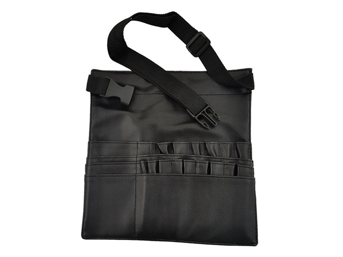Bolsa De Cintura Para Brochas De Maquillaje Con Bolsillos Múltiples Y Cinturón Ajustable - Herramienta De Maquillaje Portátil