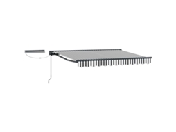 Vidaxl Toldo Retrátil Elétrico Antracite E Branco 3 X 2,5 M