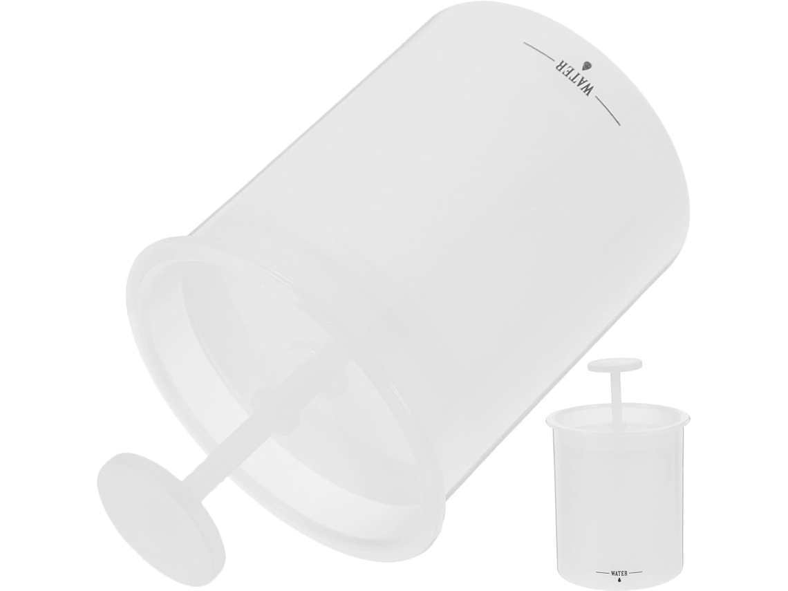 Conjunto De 2 Copos De Plástico Branco Para Sabonete Facial Espumante.