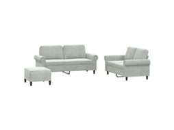 Sofa Set, Sofa Sets Vidaxl Cinzeto Veludo (n/a)