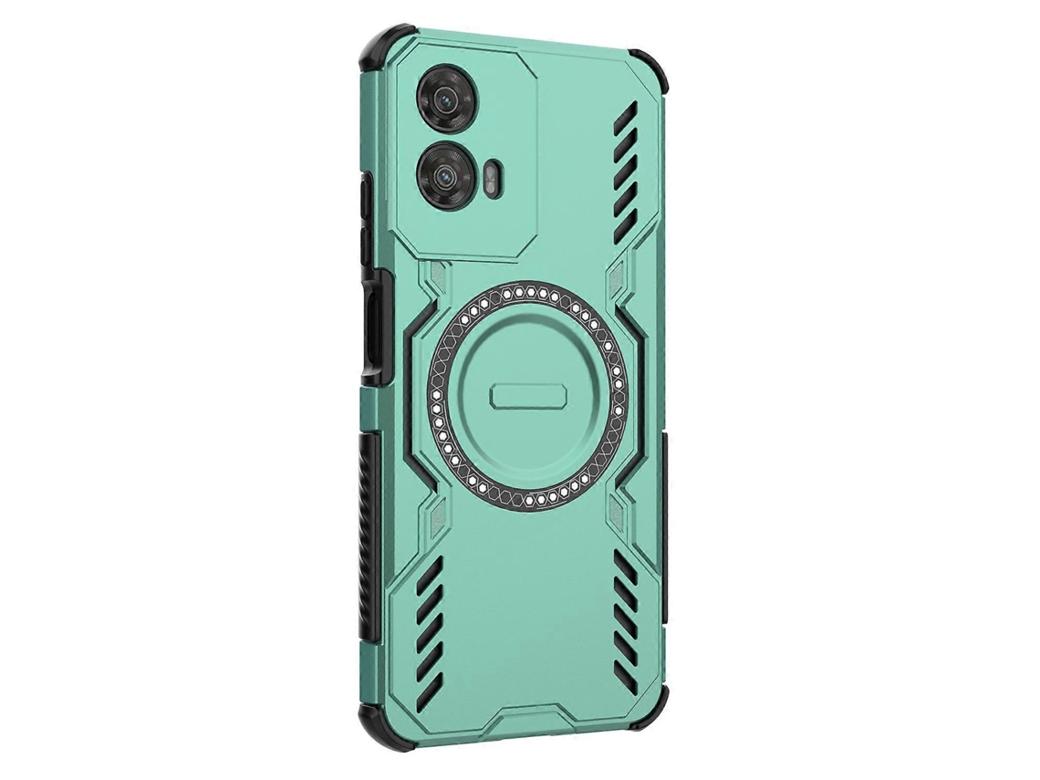 Capa Magnética Com Dissipação De Calor Em Pc Tpu Para Motorola Moto G34 5g, Armadura De Borboleta, Verde